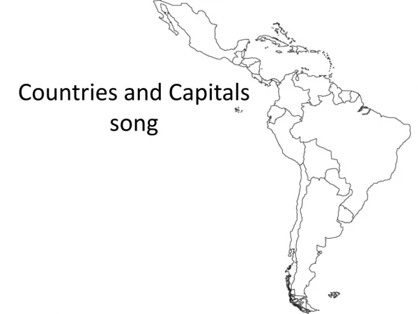 Countries and Capitals song