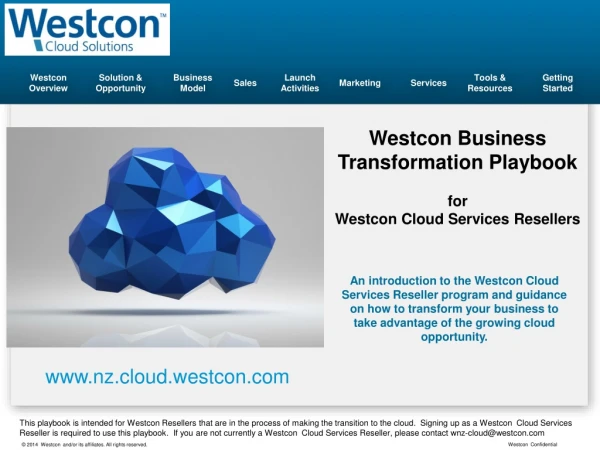 Westcon Business Transformation Playbook for Westcon Cloud Services Resellers