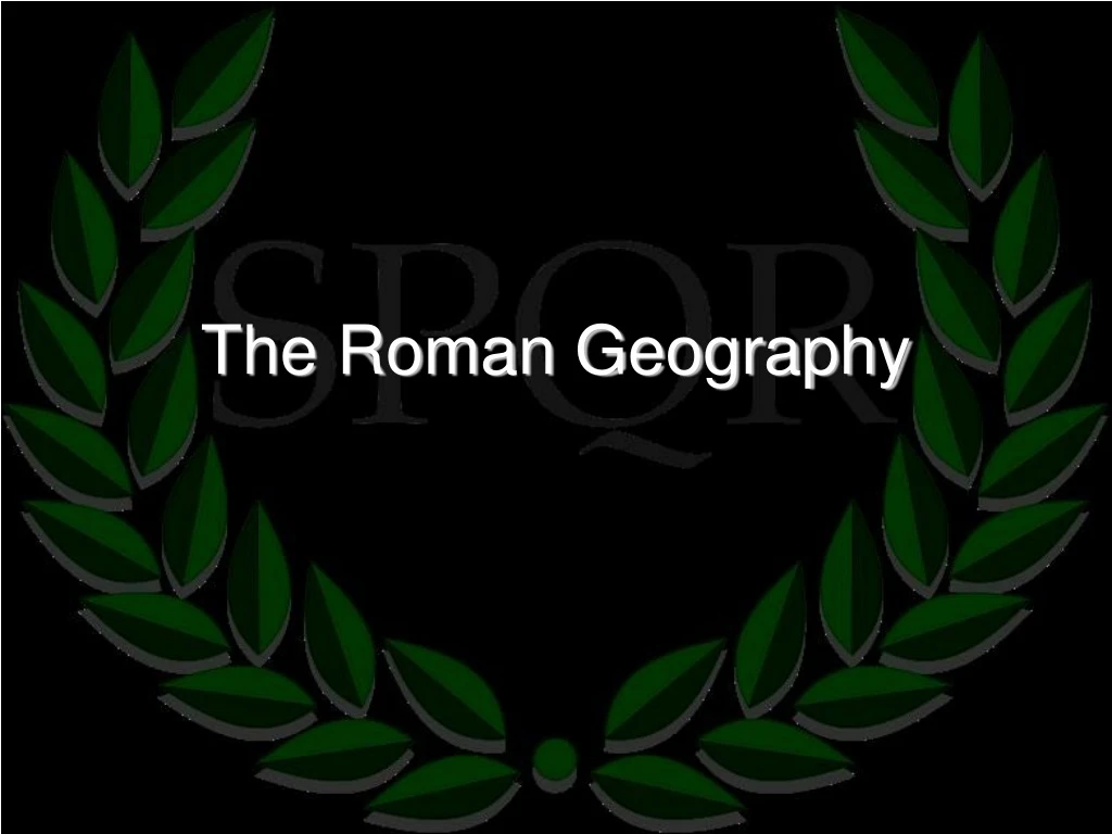 the roman geography