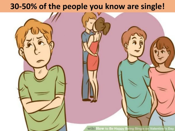 30-50% of the people you know are single!