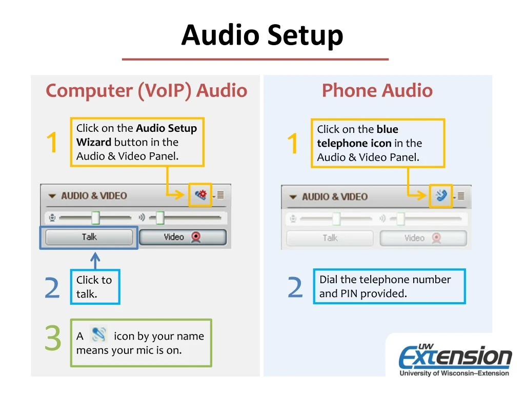 audio setup