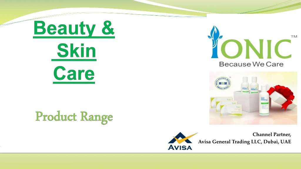 beauty skin care product range