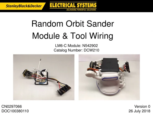 Random Orbit Sander Module &amp; Tool Wiring