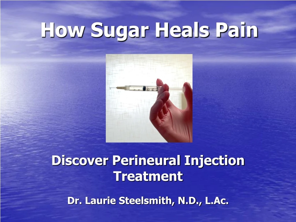 how sugar heals pain