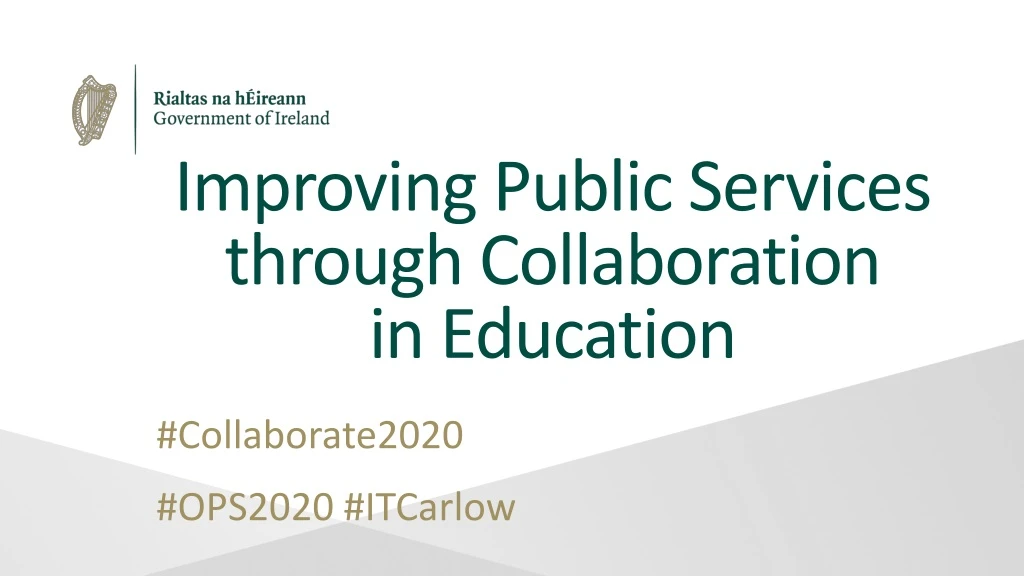 improving public services through collaboration in education