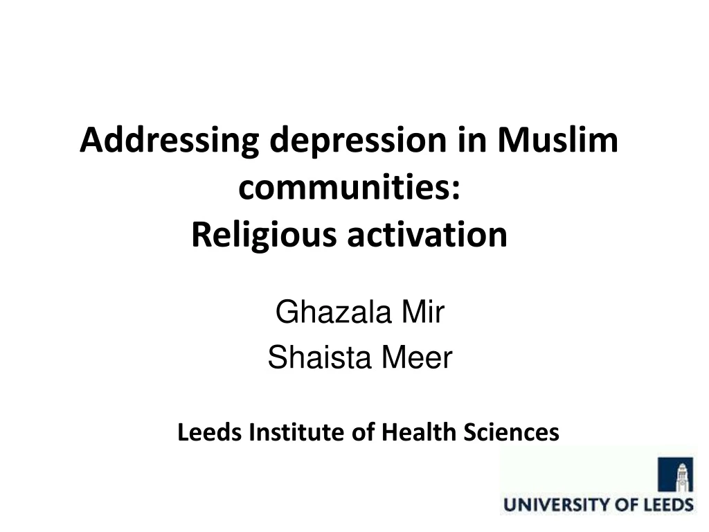 addressing depression in muslim communities religious activation