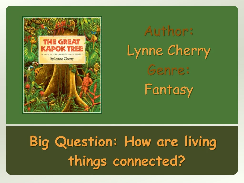 author lynne cherry genre fantasy