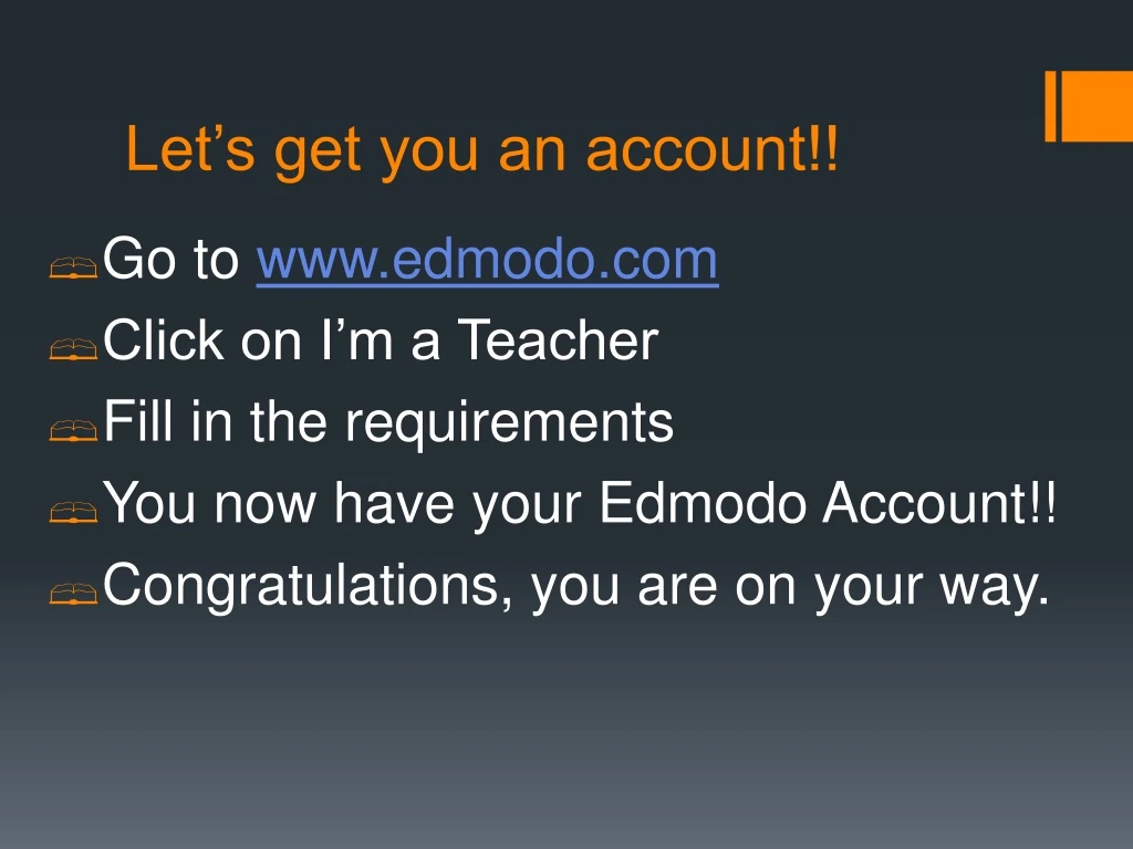 let s get you an account