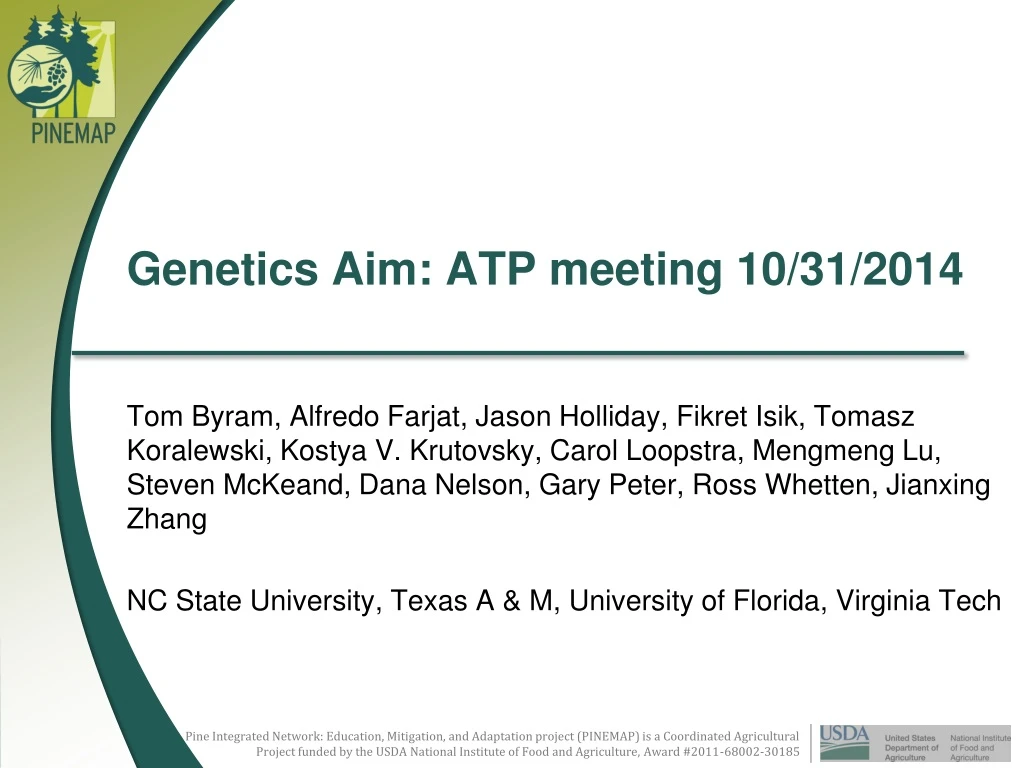 genetics aim atp meeting 10 31 2014