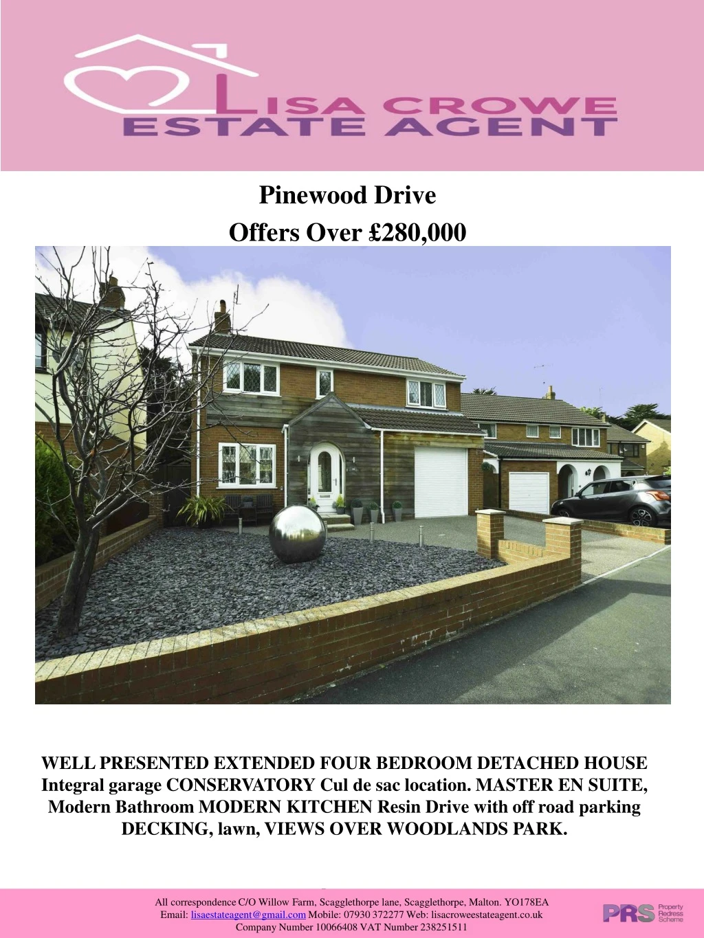 well presented extended four bedroom detached