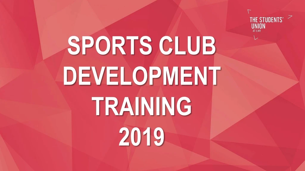 sports club development training 2019