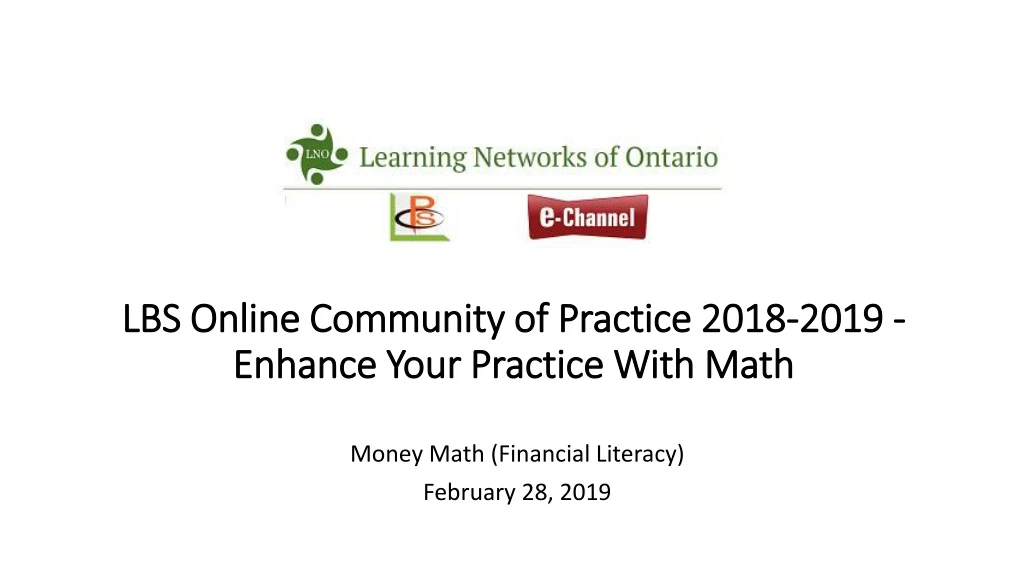 lbs online community of practice 2018 2019 enhance your practice with math