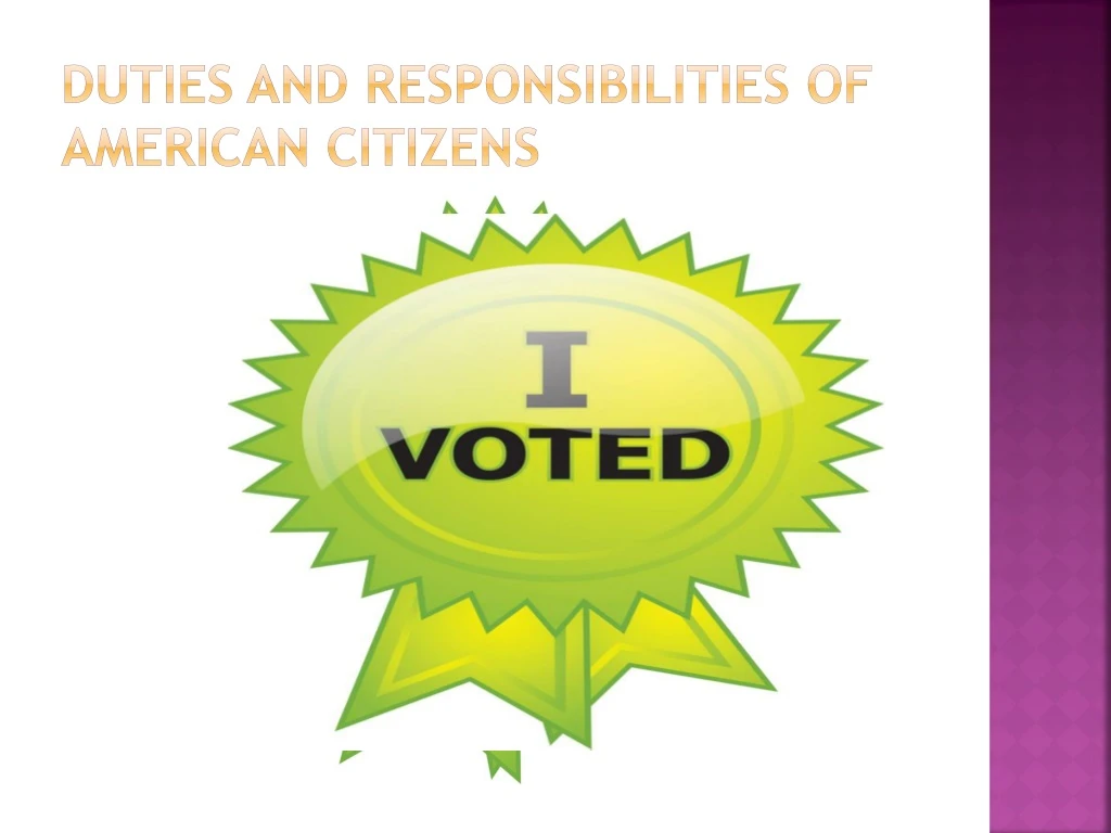 duties and responsibilities of american citizens