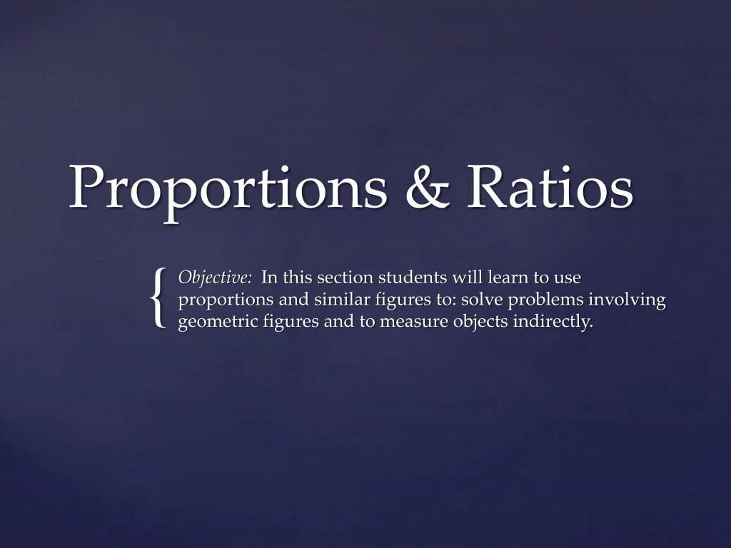 proportions ratios