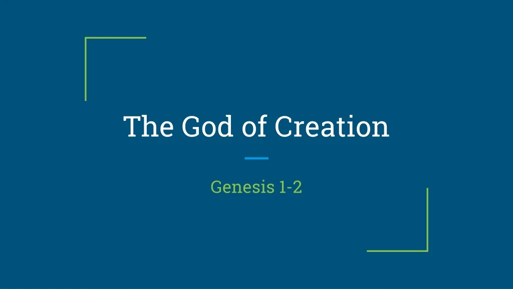 the god of creation