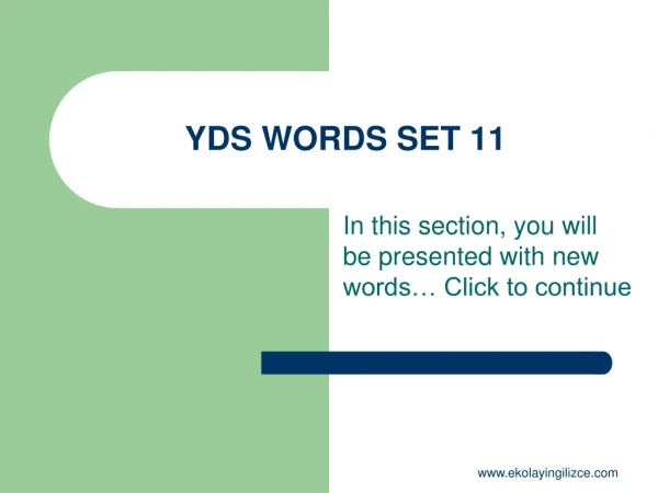 YDS WORDS SET 11