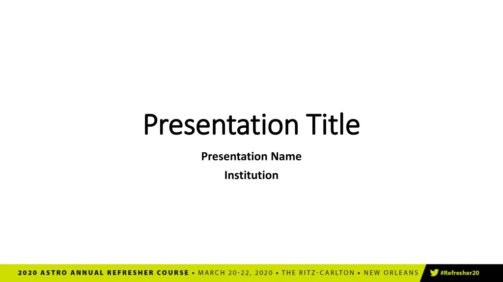 presentation title