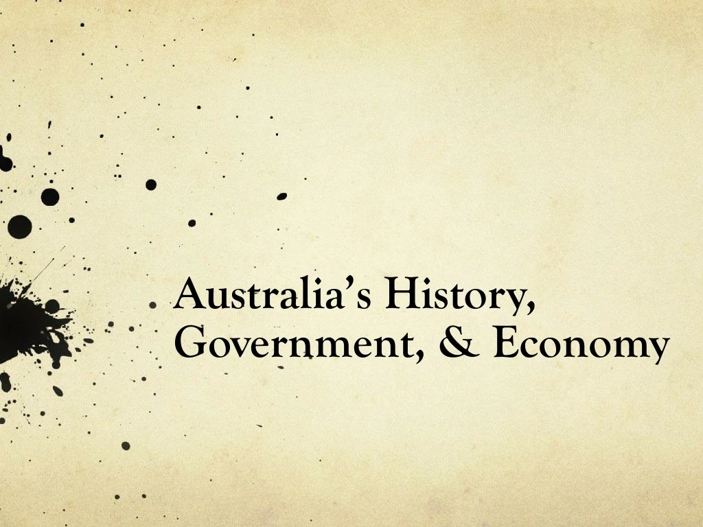 australia s history government economy