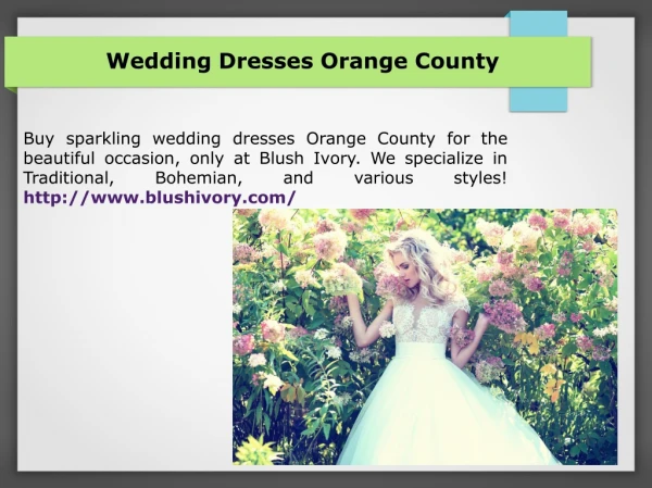 Wedding Dresses Orange County