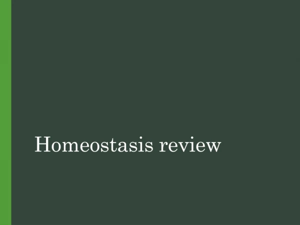 Homeostasis review