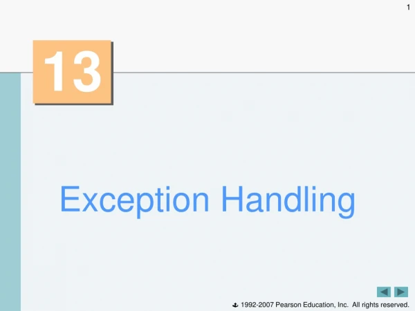 Exception Handling