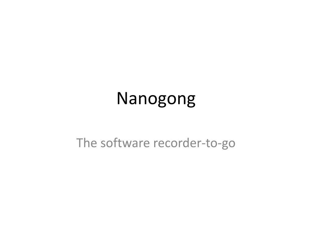 nanogong