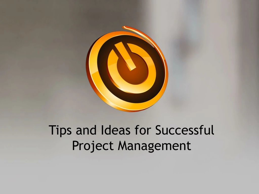 tips and ideas for successful project management