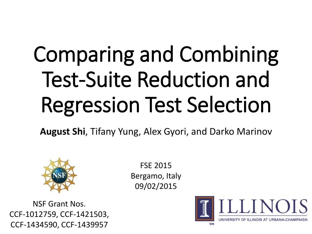 comparing and combining test suite reduction and regression test selection