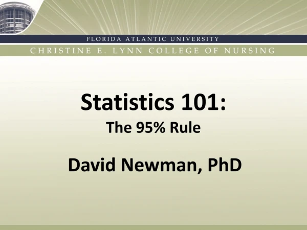 Statistics 101: The 95% Rule