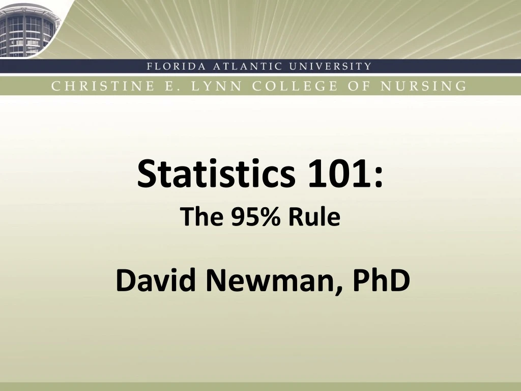 statistics 101 the 95 rule