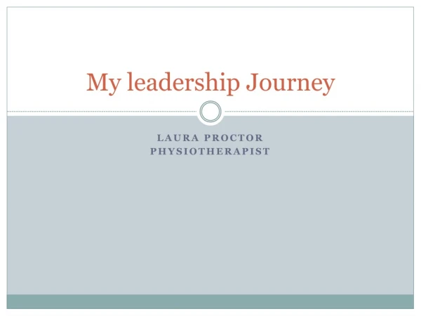 My leadership Journey