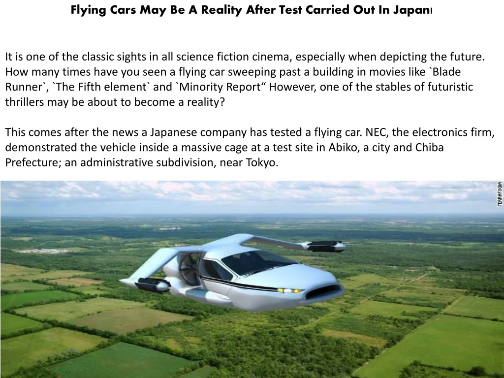 flying cars may be a reality after test carried
