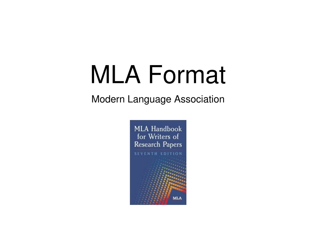 mla format