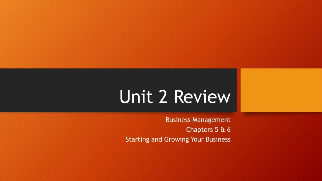 unit 2 review