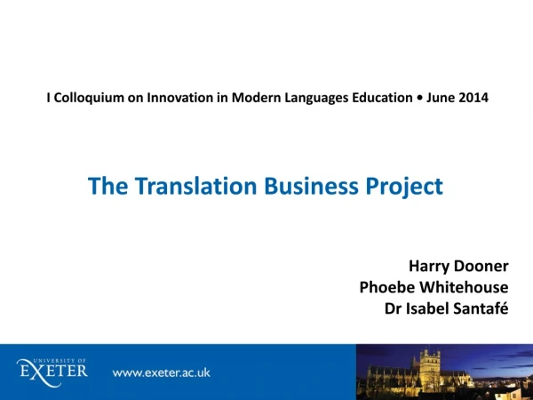I Colloquium on Innovation in Modern Languages Education • June 2014