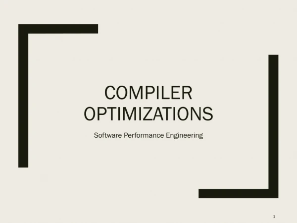 Compiler optimizations