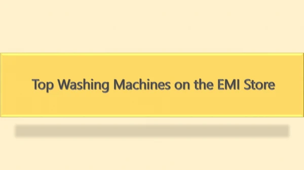 top washing machines on the emi store