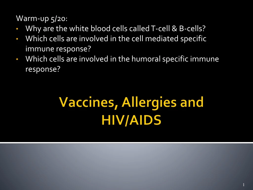 vaccines allergies and hiv aids