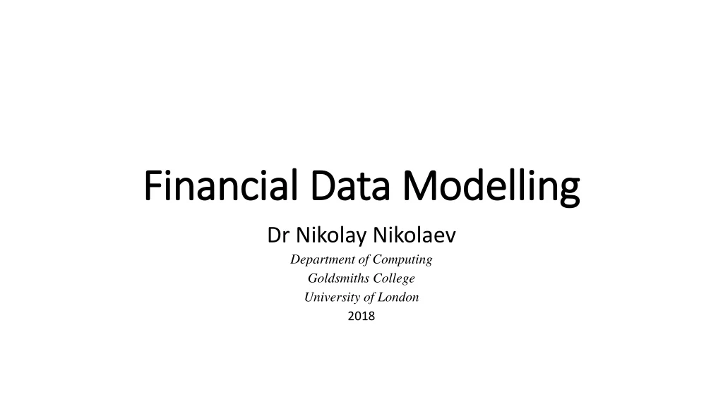 financial data modelling