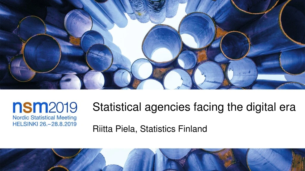 statistical agencies facing the digital era riitta piela statistics finland
