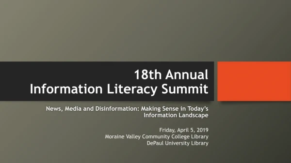 18th Annual Information Literacy Summit