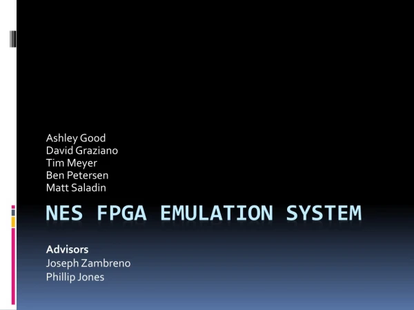 NES FPGA Emulation System