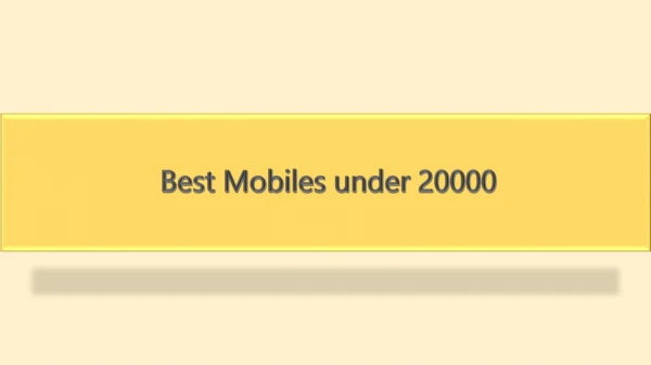 best mobiles under 20000
