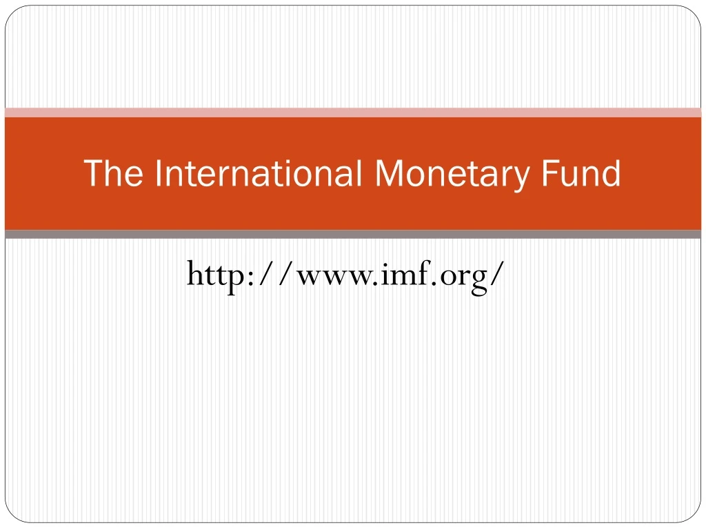 the international monetary fund