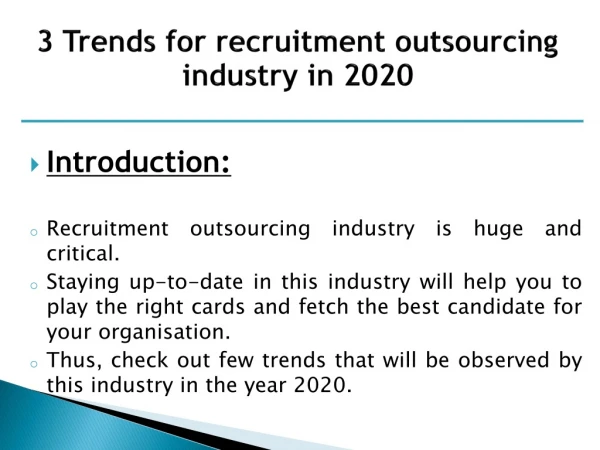 3 Trends for recruitment outsourcing industry in 2020 | IMS People