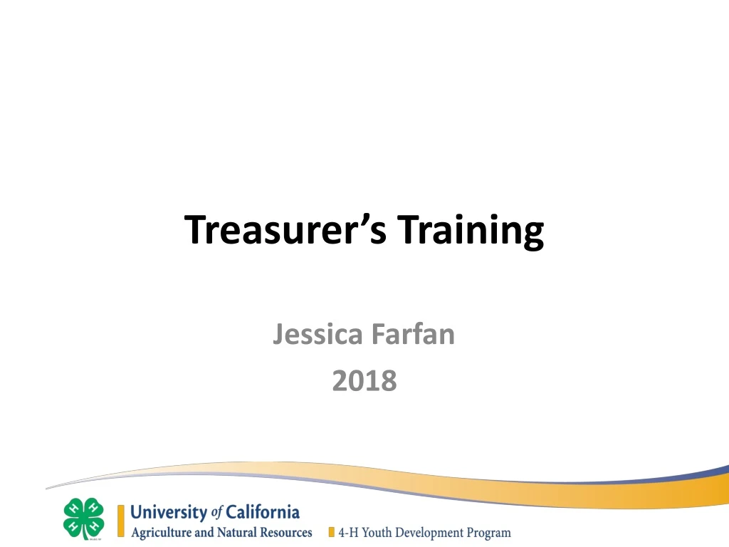treasurer s training