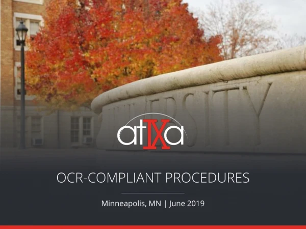 OCR-Compliant procedures