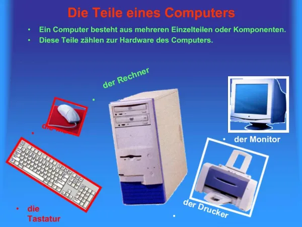 Die Teile eines Computers