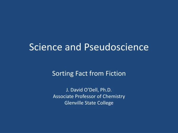 Science and Pseudoscience