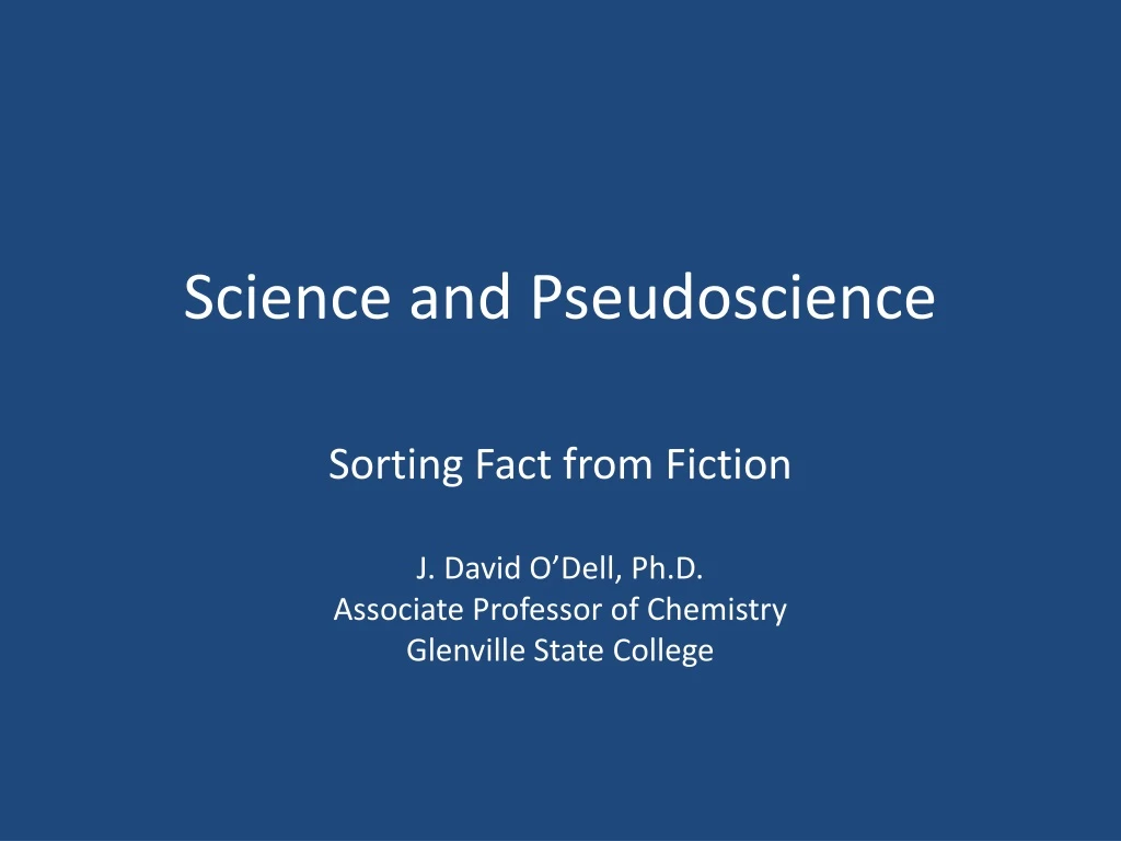 science and pseudoscience